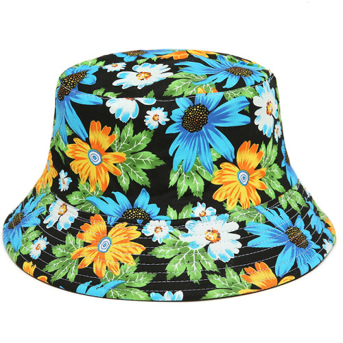 Fashion topi ember bunga kustom untuk dijual