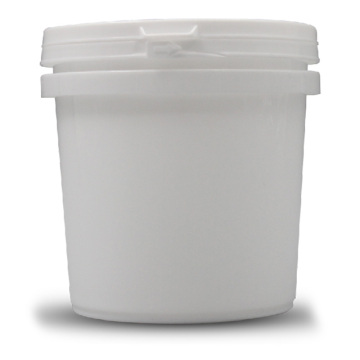 1LE White Easy Pull Food Grade Plastic Buckets and Jars