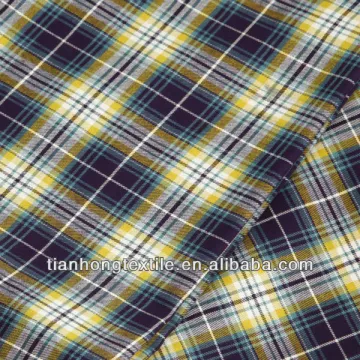 100% Yarn Dayed Twill Checks Flannel Fabric