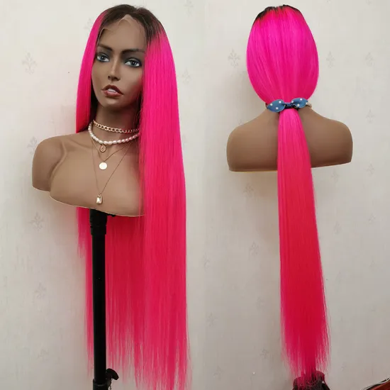 100% Brazilian Virgin Hair Transparent HD Lace Frontal Wigs For Black Women Human Hair Rose Red Colored Lace Wig Vendor