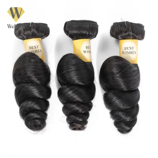 WKS Double Drawn Straight Hair Extension Raw Mink Brazilian Virgin Hair Bundle Unprocessed 100% Cuticle Aligned Human Hair