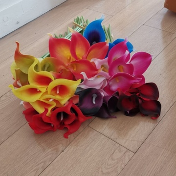 YAYUN CH1026 Chinese Factory Bulk PU Mini Artificial Flower Latex Calla Lily