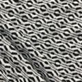 Tejido de punto blanco negro poliéster Jacquard