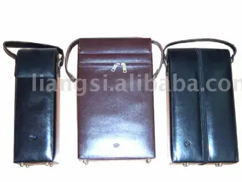 leather wine case