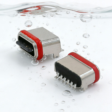 Waterproof Type-C Connector 6 Pin