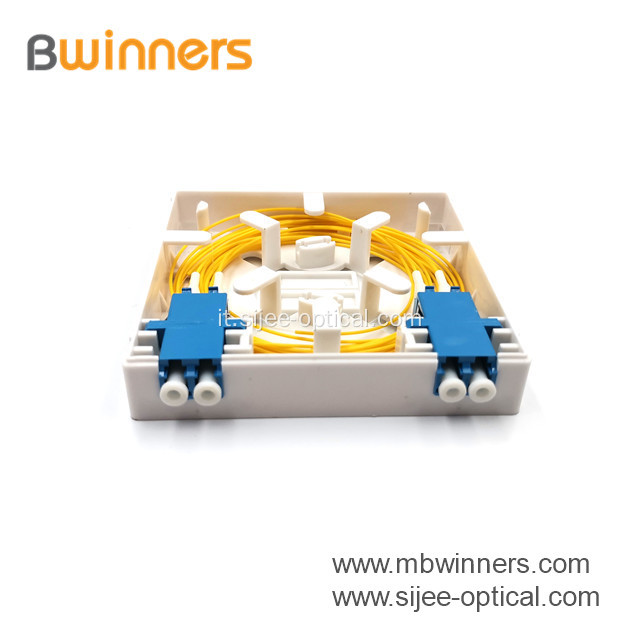 Fornitura di fabbrica Mini pannello a 2 prese per piastra frontale a fibra ottica