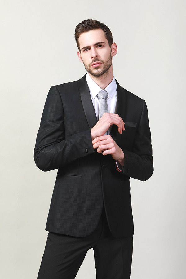 Costumes de mode de smoking en poly viscose masculin