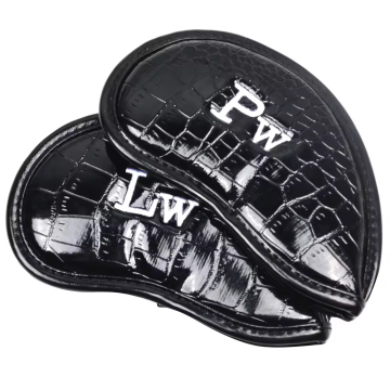 Wholesale Customizable 12-Piece Golf Club Iron Head Covers with Durable Crocodile Grain Pattern