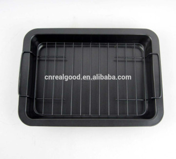 300073 Carbon Steel Roast Pan with Rack