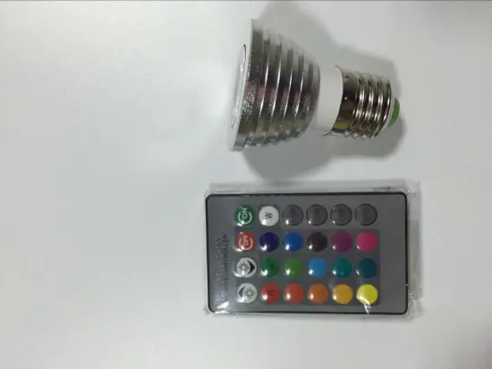 LED bulb 3W color changing with RC