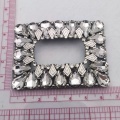 Boucle de chaussure quadrangulaire de haute qualité avec pierre