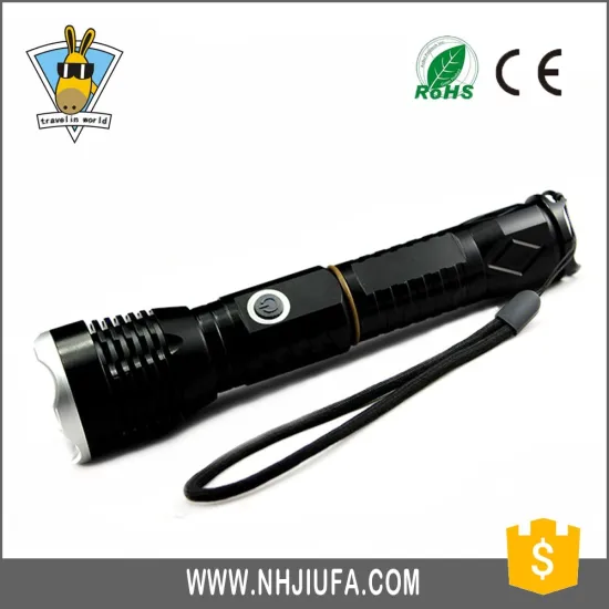 JF Zooming Aluminum Police Rechargeable LED Torch Light Flashlight,long distance zoom flashlight torch,5W dimming flashlight USB