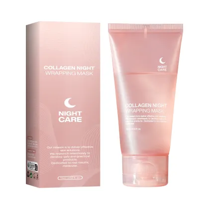 Collagen Night Facial Mask for Moisturizing, Wrinkle Removal, and Skin Whitening