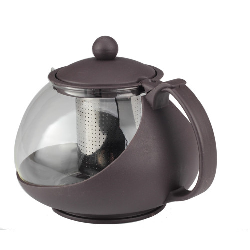 1200ml Stylish Glass Tea Kettle with Removable Strainer