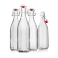 Glass Wine Bottles with Lids Flip Stopper 16OZ