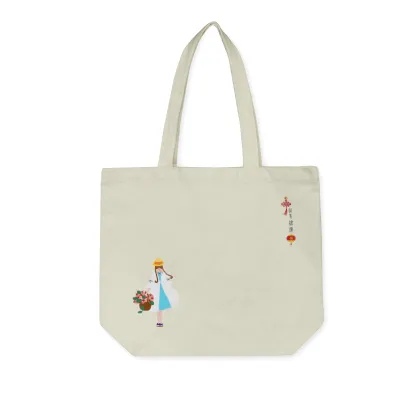 Computerized Embroidery Carton Design Handbags with Barudan Embroidery Machine