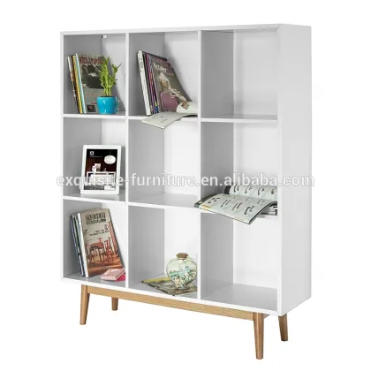 White Matte Solid Wood Bookcase
