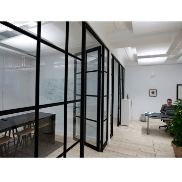 Aluminium Glass Office Partition: Soundproof Movable Folding Door Sliding Tempered Partition Wall