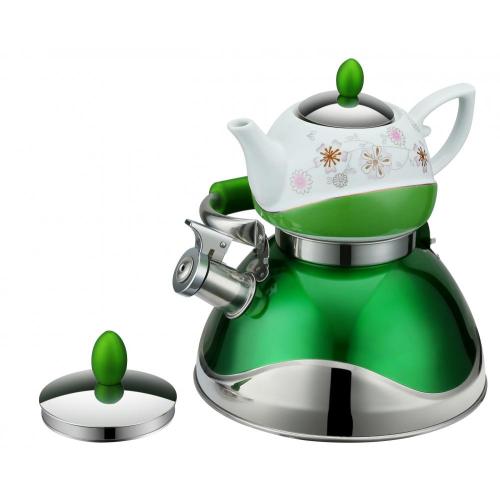Green Double Tea Pot
