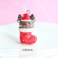 Resin christmas boots charms flatback jewelry for beginners