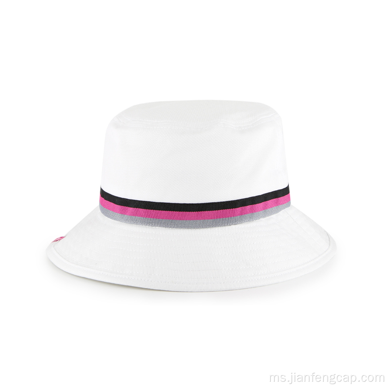 topi baldi putih kain tenun suncut cotton twill