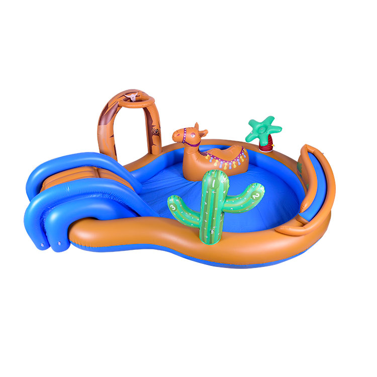 Play Center Inflatable Kiddie Spray Pool with Slide