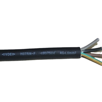 VDE 4G4.0 H07RN-F Large Square Rubber Power Cord