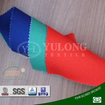 Yulong supply low formaldehyde proban treatment flame retardant weaved satin fabric