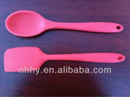 28CM long handle silicone spoon