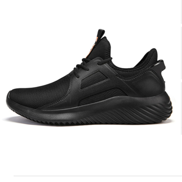 KBY Breathable flyknit PU running Sport Shoes Black