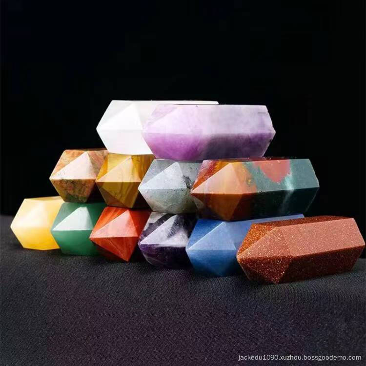 Natural ore crystal column standard single-pointed hexagonal