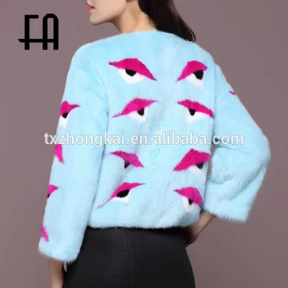 Factory direct wholesale sweet short mink fur coat /mink coat