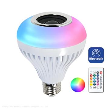 Smart RGB Bulb with Wireless Speaker - Dimmable LED Light with Remote Control
