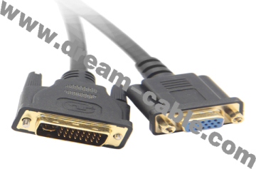 DVI Male to VGA Female Cable for Computer (YTX141)
