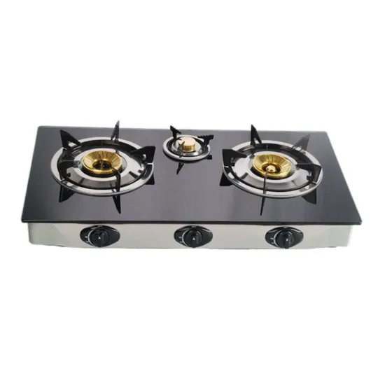 High Quality Home Kitchen Tempered Glass Gas Stoves 3 Burners Desktop Gas Cooktop