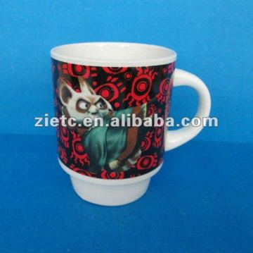 wholesale 10oz ceramic cartoon mug with customized logo
