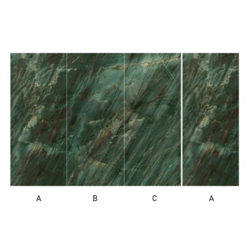 Design moderno artificiale Royal smeraldo verde marmo di marmo sinterizzato