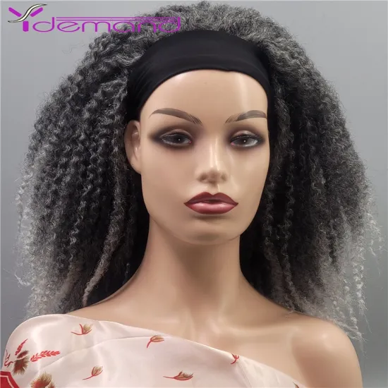 Y Demand Short Afro Braids Wigs Headband Kinky Curly Fluffy Wigs For Black Africa Women Heat Resistant Synthetic Wig