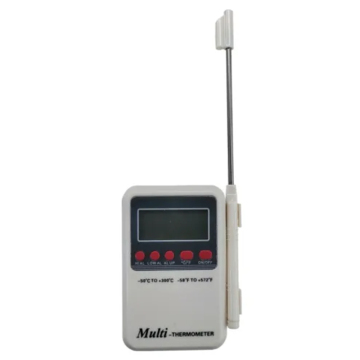 Handheld Digital Multifunction Thermometer with Kitchen Timer and Probe: Accurate Temperature Measurement for Cooking and Baking