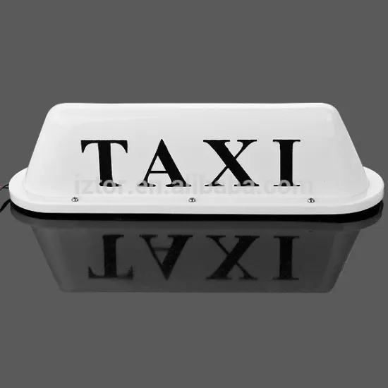 Yellow/white car taxi Top Lamp with Magnetic base