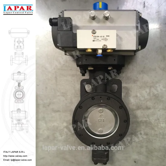 LAPAR High-performance Double Eccentric Wafer Butterfly Valve, Pneumatic Control Butterfly Valve