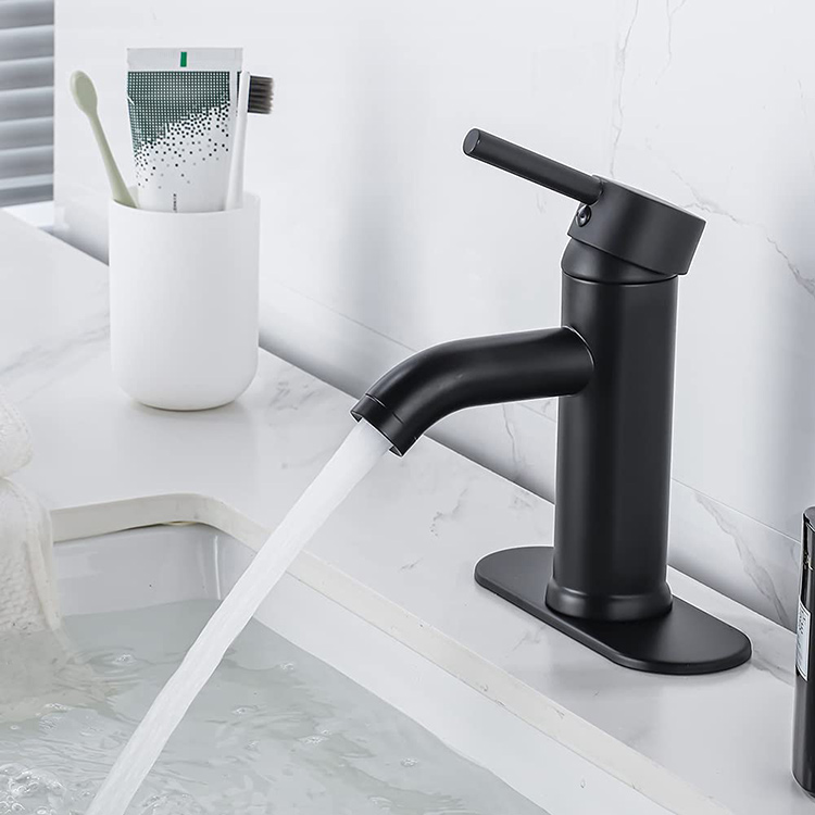 Cheap Bathroom Faucets One Hole Black Sink Tap