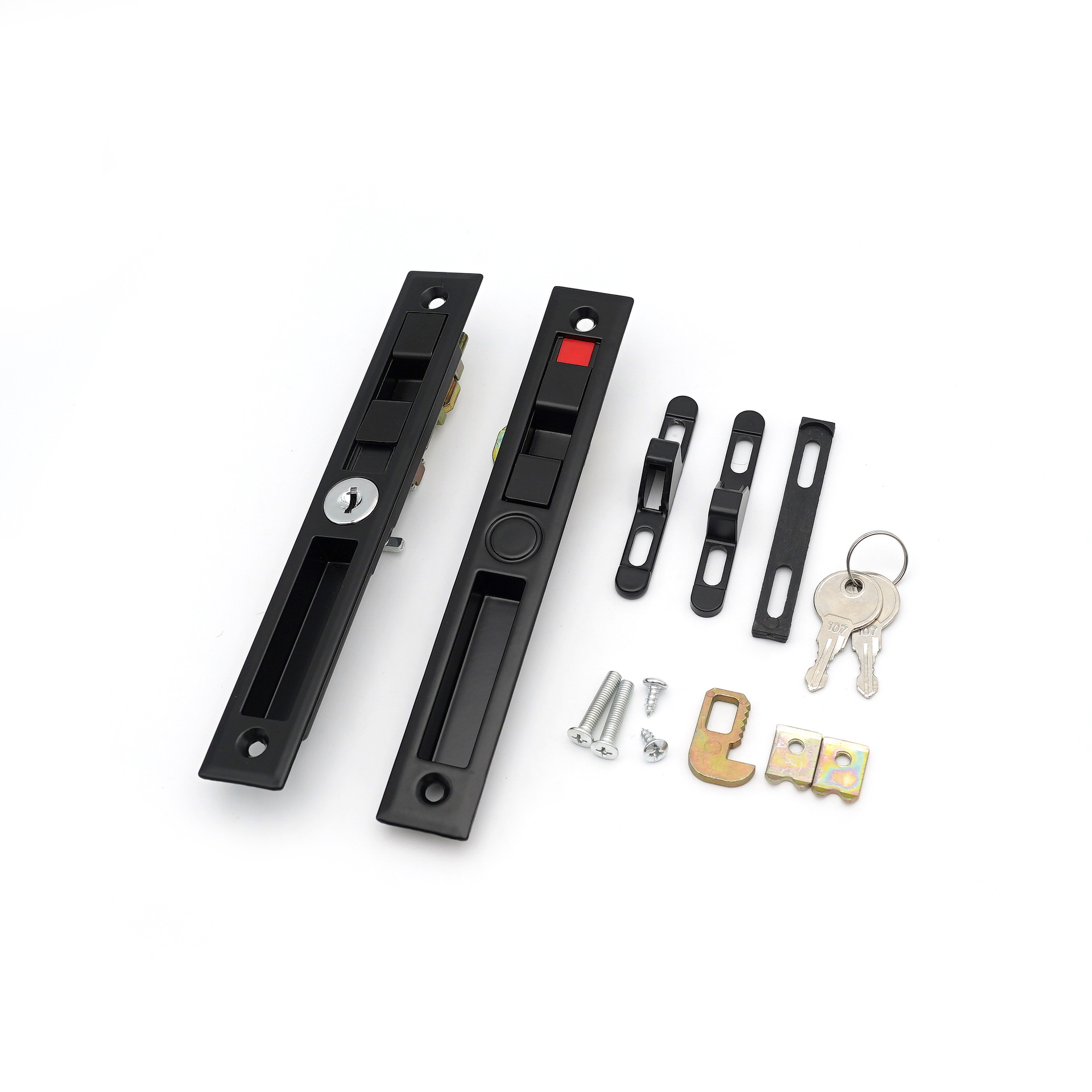 sliding door hook lock with key