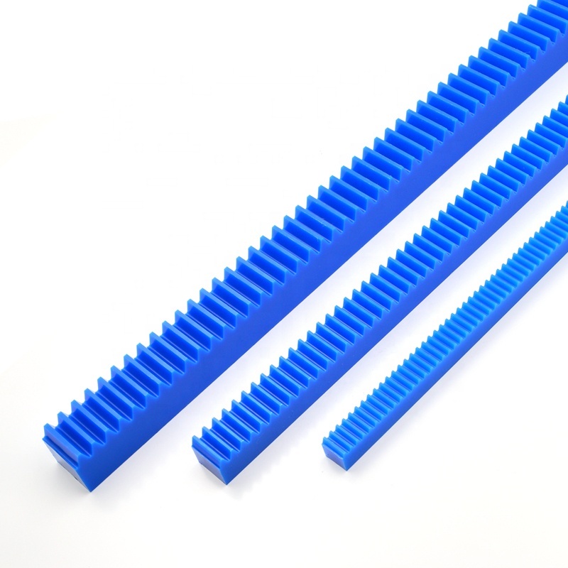 Blue Spur Gear Rack Selection: M0.5, M1, M1.5, M2, M2.5, M3, M4, M5 Nylon Sizes