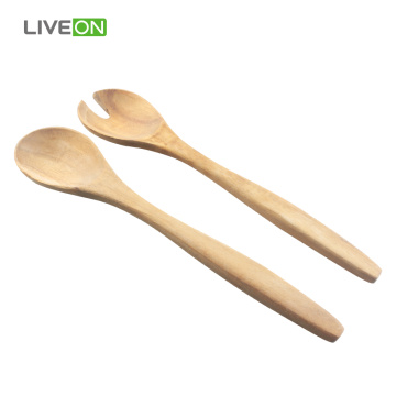 2pcs cuillère en bois d&#39;acacia solide