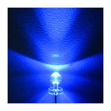 Blue 3mm Through Hole LED Diode with Water Clear Lens or Milky Diffused