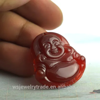 Natural agate Laughing Buddha Pendant Agate Pendant Gemstone Pendant