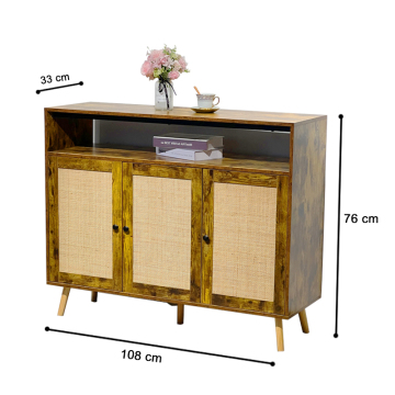 Modern Wooden Entryway Console Table - Rustic Wood Hallway Display Table