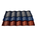 Black red gradient shingle metal roofing tile