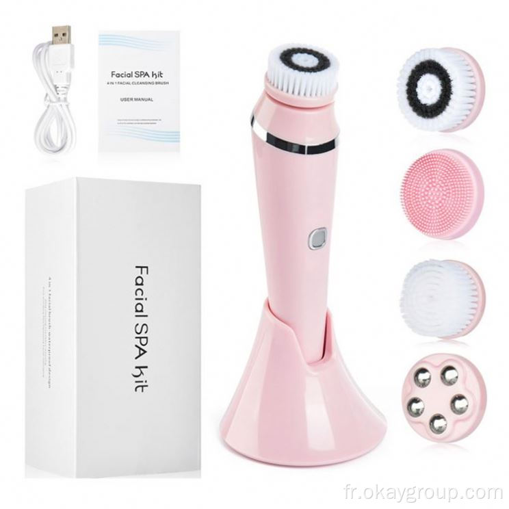 Mini brosses de nettoyage du visage en silicone électrique portable